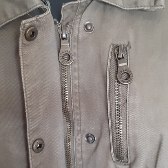 La Chapelle Sport Hunter Green Jacket Zipper Snap Front Removable Lining Size 36 - Picture 6 of 8